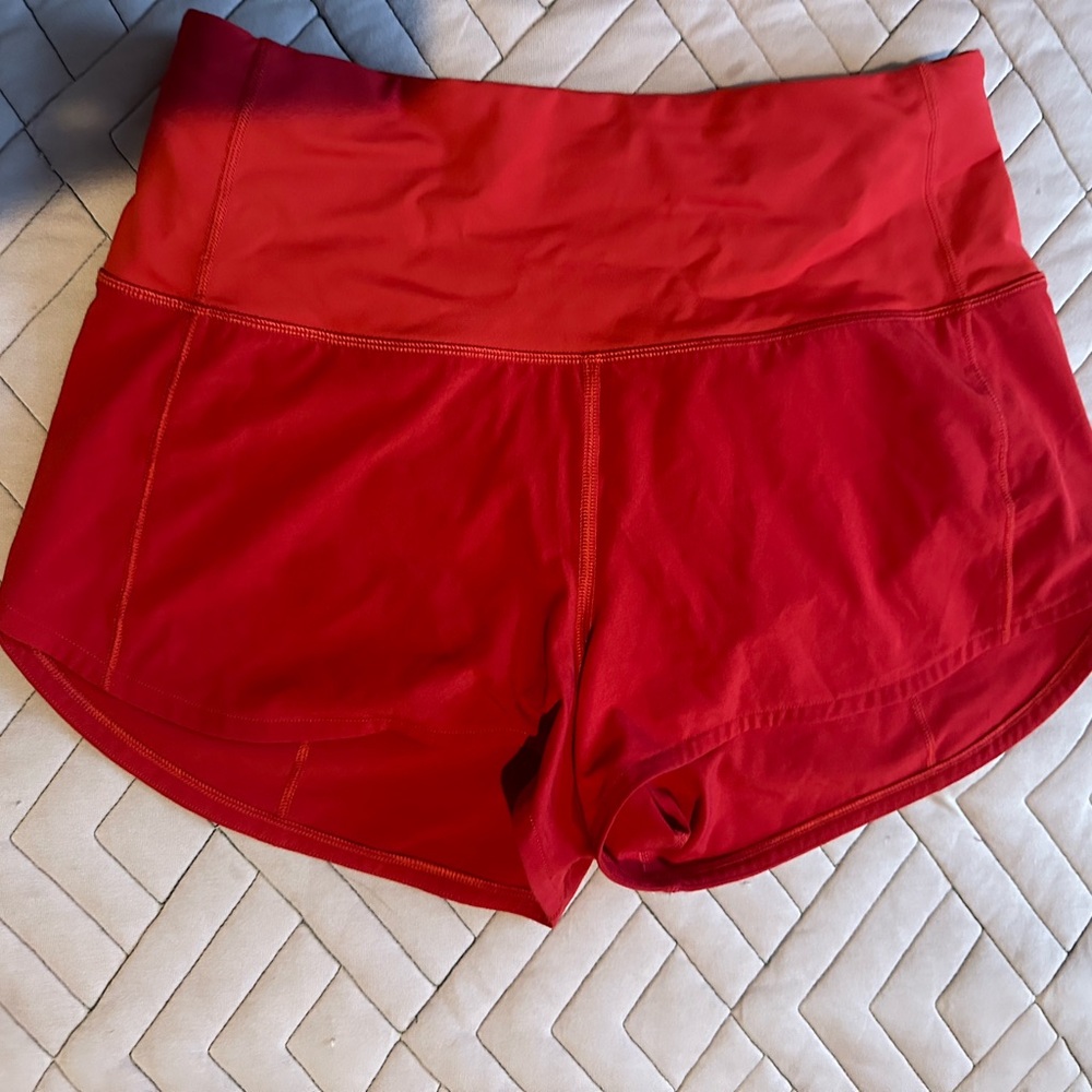 Lululemon Dark Red Speed Up Shorts 2.5"